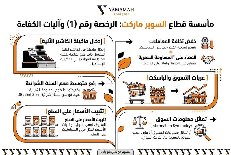 مأسسة قطاع السوبر ماركت: الرخصة رقم (1) وآليات الكفاءة