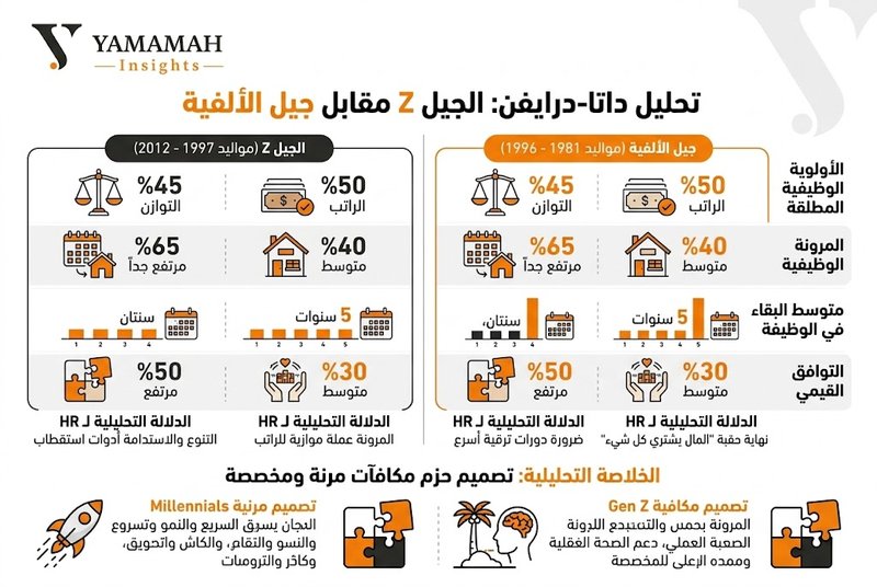 الفروق بين الأجيال في بيئة العمل وتصميم المكافآت