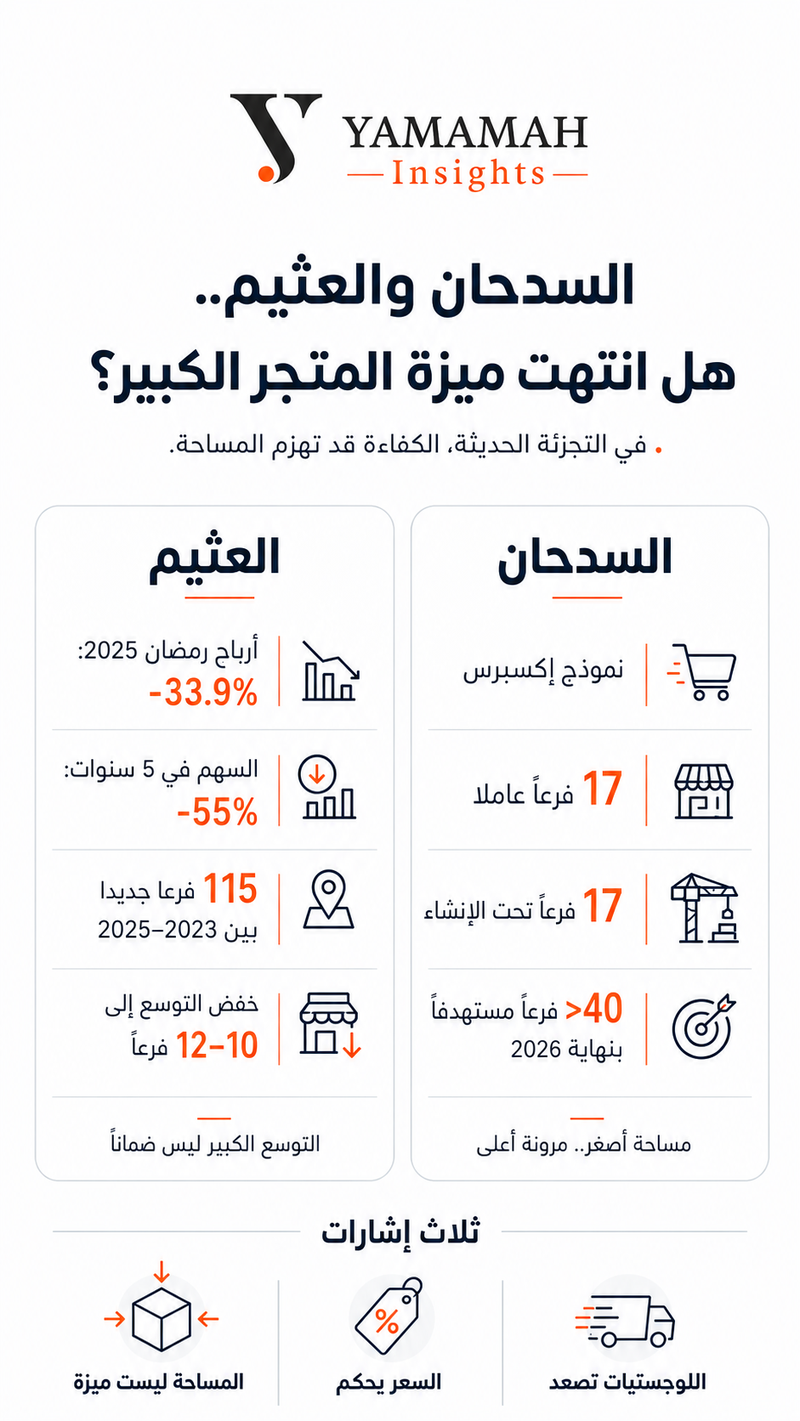 السدحان والعثيم.. هل انتهت ميزة المتجر الكبير؟